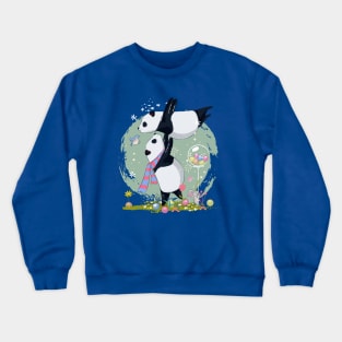 Panda Couple Playing Crewneck Sweatshirt